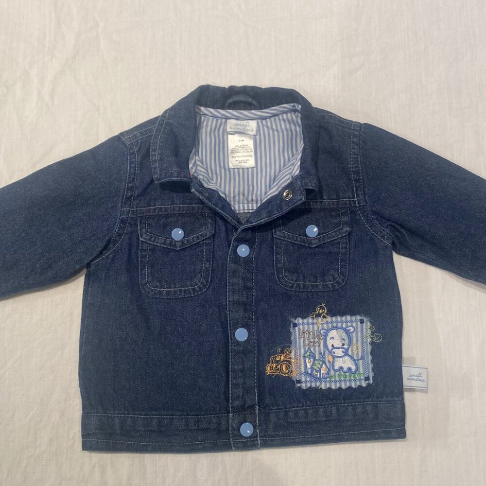 Vintage Childrens Denim Jacket size 6-9 months baby clothes by Small Wonders